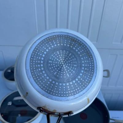 B - T-fal Excellence Ceramic Non-Stick Cookware Set, 10-Piece - White