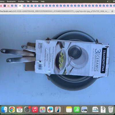 A - Tramontina 3-pack Hard Anodized Aluminum Ceramic Nonstick Fry Pan Set