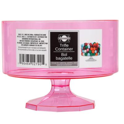 5-Pack Light Pink Round Plastic Trifle Containers