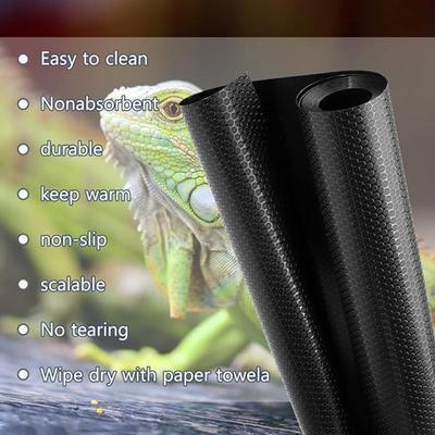 Bearded Dragon Tank Accessories, Reptile Terrarium Carpet Substrate for Leopard Gecko, Lizard, Iguana, Snake, Tortoise, Non-Adhesive...