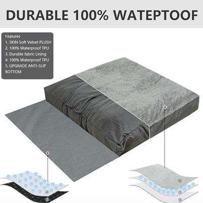 Size Large Dog Beds for Large Dog, Dog Crate Bed with Removable Washable Cover, Anti-Slip Kennel Pad Pet Sleeping Mattress