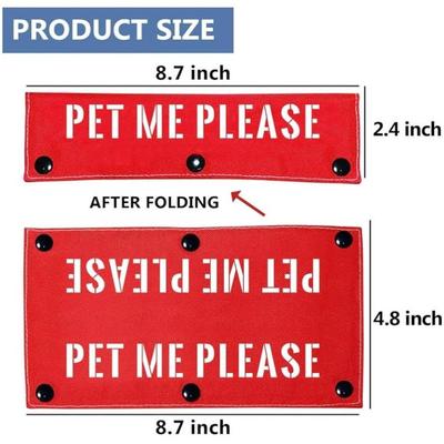 2-Pack Dog Leash Wraps "Pet Me Please" And "Blind Dog" Notification Awareness Wraps