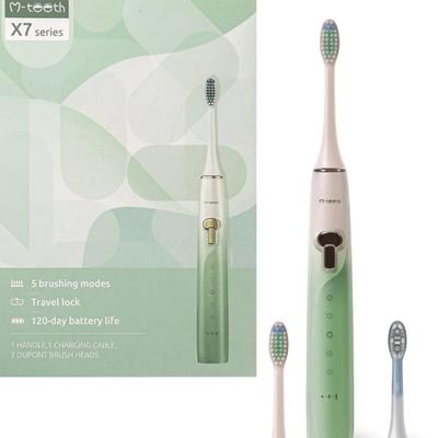Sonic Electric Toothbrush for Adults, X7 Series with 120 Days Battery Life, 5 Modes, 3 Brush Heads,