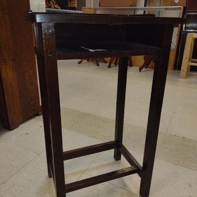 Antique Telephone Table- Approx 18" x 14" x 30" Tall