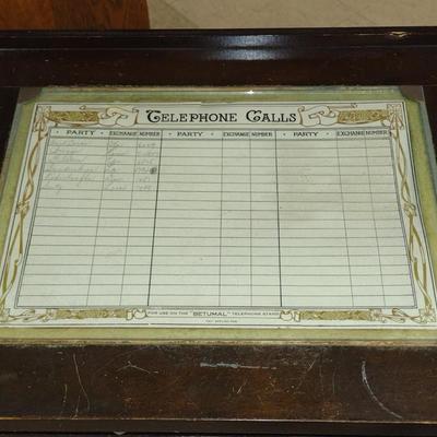 Antique Telephone Table- Approx 18" x 14" x 30" Tall