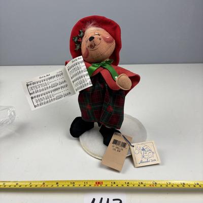 Vintage Annalee 10” Caroling Girl Bear