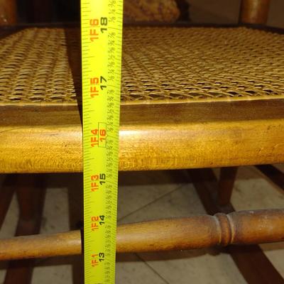 Antique Rocking Chair with Cane Seat
