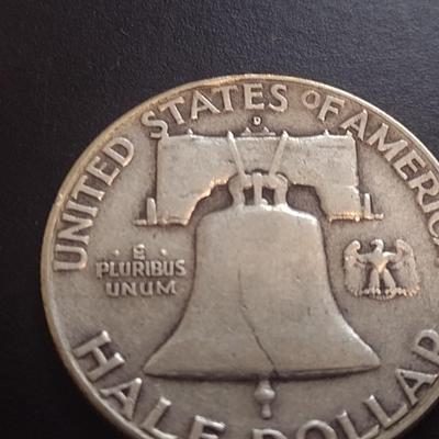 1950-D U.S. Mint Franklin Silver Half Dollar Circulated (17)