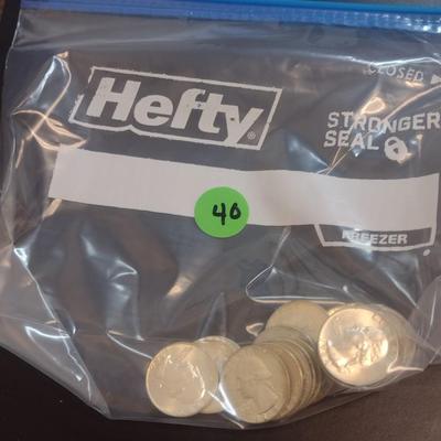 Set of 25 1964 U.S. Mint Washington Silver Quarters Circulated (40)