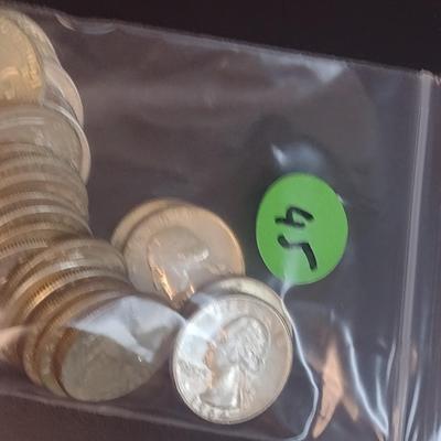 Set of 25 1964 U.S. Mint Washington Silver Quarters Circulated (45)