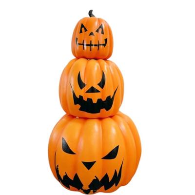 Home Accents Holiday 26.5" Halloween 3-Piece Stackable Jack-O-Lanterns Pumpkins