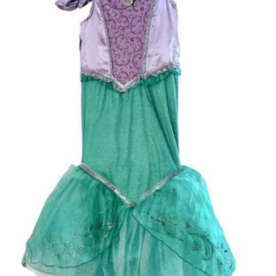 Size Medium (7-8) Disney Ariel Mermaid Princess Dress Up Dress Costumes for Kids