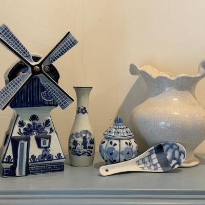 Blue/White Wind Mill Lot
