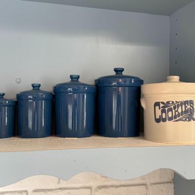 Blue Cannister Lot