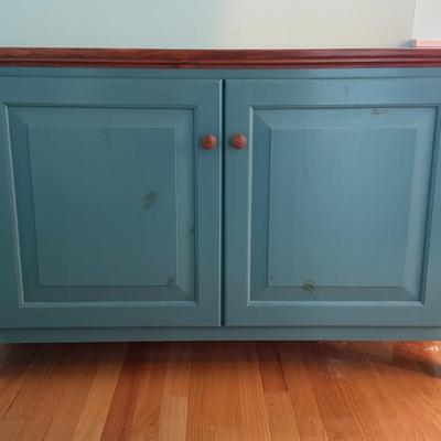 Blue Wooden Sideboard