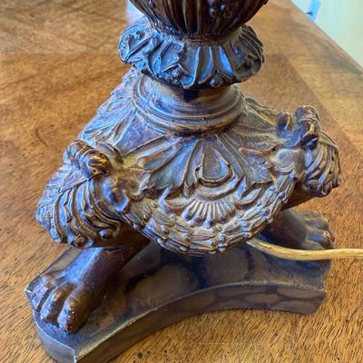 Art Nouveau Faux Marble Table Lamp with Claw Feet (DR-BM)