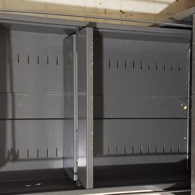 Two Metal Filing Cabinets-Five and Two Drawers (WM-KD)
