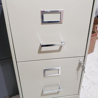 Two Metal Filing Cabinets-Five and Two Drawers (WM-KD)