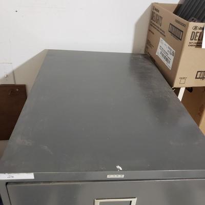 Two Metal Filing Cabinets-Five and Two Drawers (WM-KD)