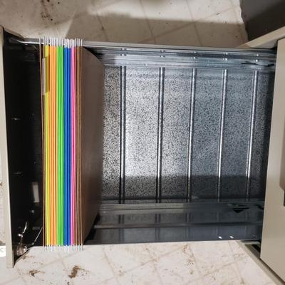 Two Metal Filing Cabinets-Five and Two Drawers (WM-KD)