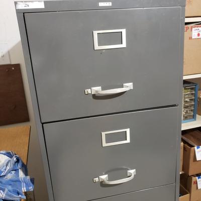 Two Metal Filing Cabinets-Five and Two Drawers (WM-KD)