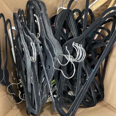 Black fabric hangers
