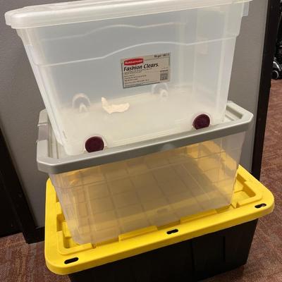 3 Totes with lids