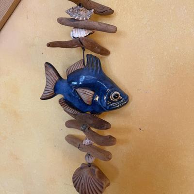 Pair of Pottery & Driftwood Wind Chimes (DR-BM)