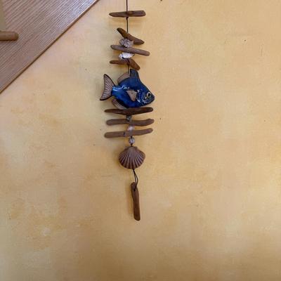 Pair of Pottery & Driftwood Wind Chimes (DR-BM)