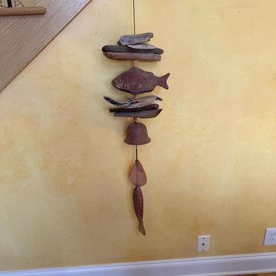 Pair of Pottery & Driftwood Wind Chimes (DR-BM)