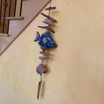 Pair of Pottery & Driftwood Wind Chimes (DR-BM)