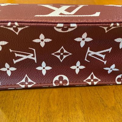 LV Coffee/Burgundy color purse with chain strap