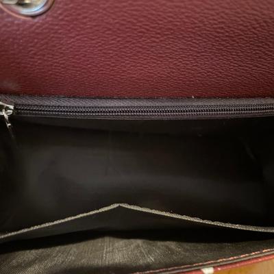 LV Coffee/Burgundy color purse with chain strap