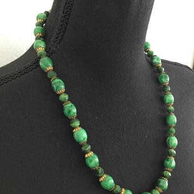 Vintage Green beaded necklace