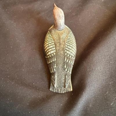Ted Mayac Loon Carving and Arctic Figurines (O-BM)
