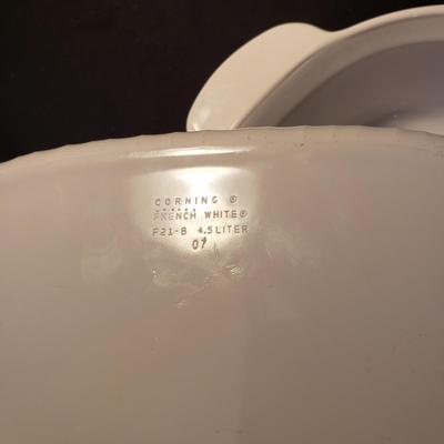 White Corning Ware and Dansk Cookware (K-KD)