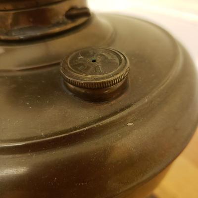 Russian Otto Muller Brass Oil Lamp & Imperial Brass Teapot (O-KD)
