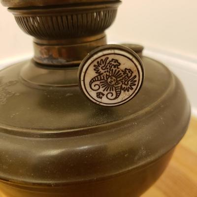 Russian Otto Muller Brass Oil Lamp & Imperial Brass Teapot (O-KD)