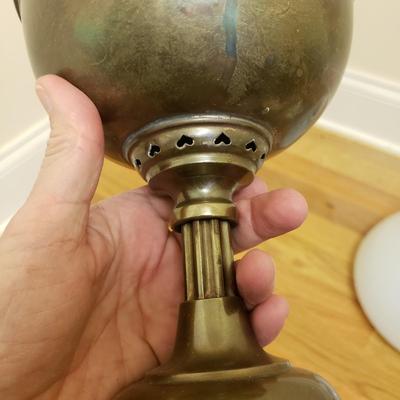 Russian Otto Muller Brass Oil Lamp & Imperial Brass Teapot (O-KD)