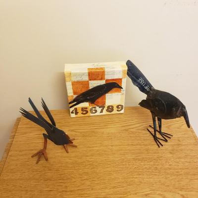 Sharon Stolzenberger Watermedia Art Plus Metal Crow Figurines (O-KD)
