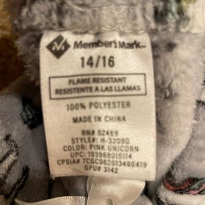 Girls size 14/16 Members Mark PJ pants