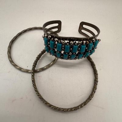 Bracelet Lot - 3 Silvertone Bracelets