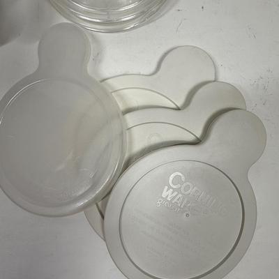 CORNING CORELLE GRAB-IT HANDLED SOUP BOWLS WITH LIDS