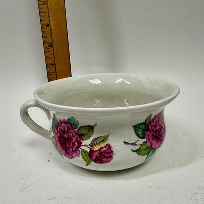 Vintage Portmeirion Chamber Pot Planter Botanic Garden Floral English Peony