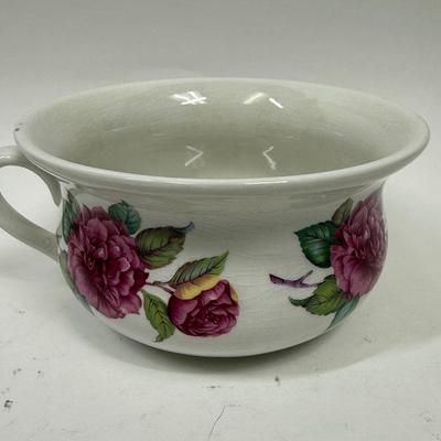 Vintage Portmeirion Chamber Pot Planter Botanic Garden Floral English Peony
