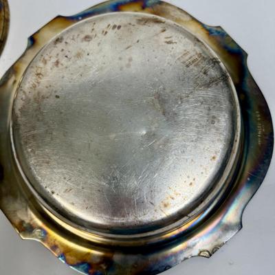 Vintage Silver-plated Lidded Divided Casserole Dish Lawerence B Smith Co. EPNS Silver-plate Bowl Dish Server with Cover