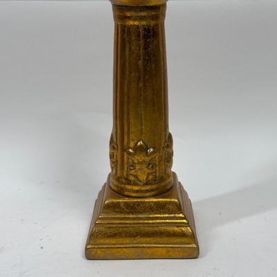 Gold-Painted Candlestick and Wall Sconce Shelf