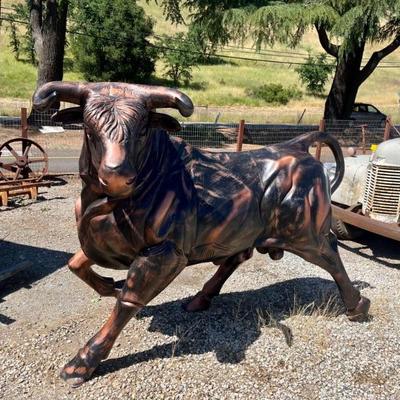 Sale Photo Thumbnail #65: Cast Aluminum Large Bull