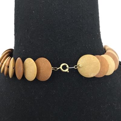 Vintage disk collar style necklace
