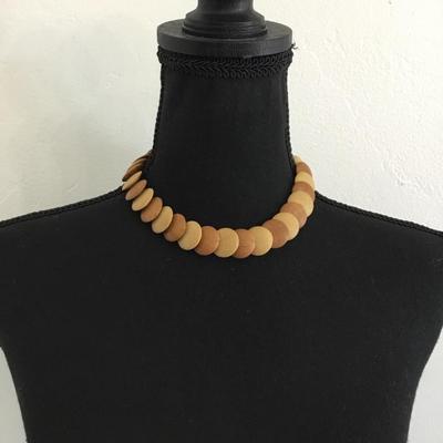 Vintage disk collar style necklace